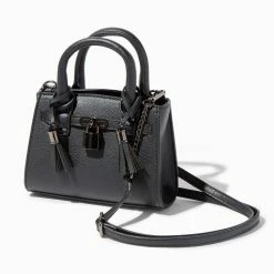Wholesale 🛒 Claire's Black Tassel Small Crossbody Satchel 💯