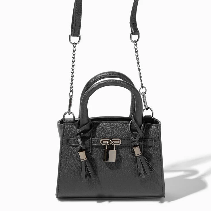 Wholesale 🛒 Claire's Black Tassel Small Crossbody Satchel 💯 2 Wholesale 🛒 Claire's Black Tassel Small Crossbody Satchel 💯 - Image 2