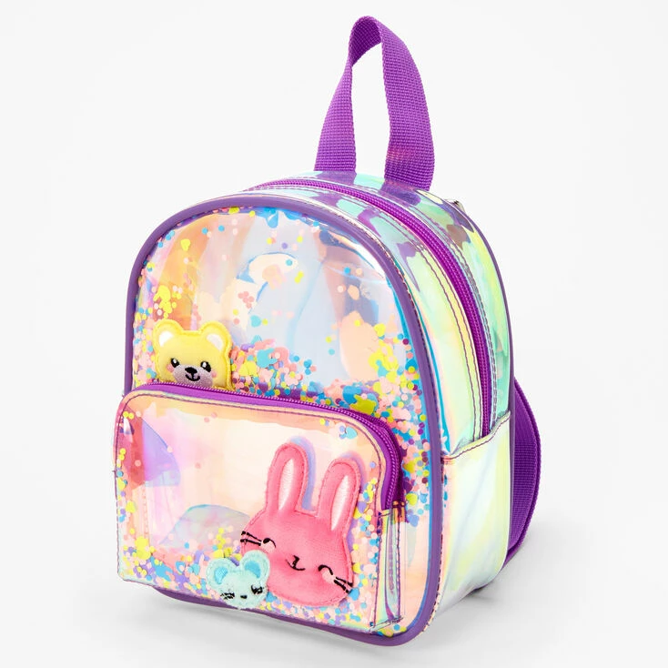Brand new β¨ Claire's Club Purple Transparent Confetti Animal Pals Mini π Backpack β 1 Brand new β¨ Claire's Club Purple Transparent Confetti Animal Pals Mini π Backpack β
