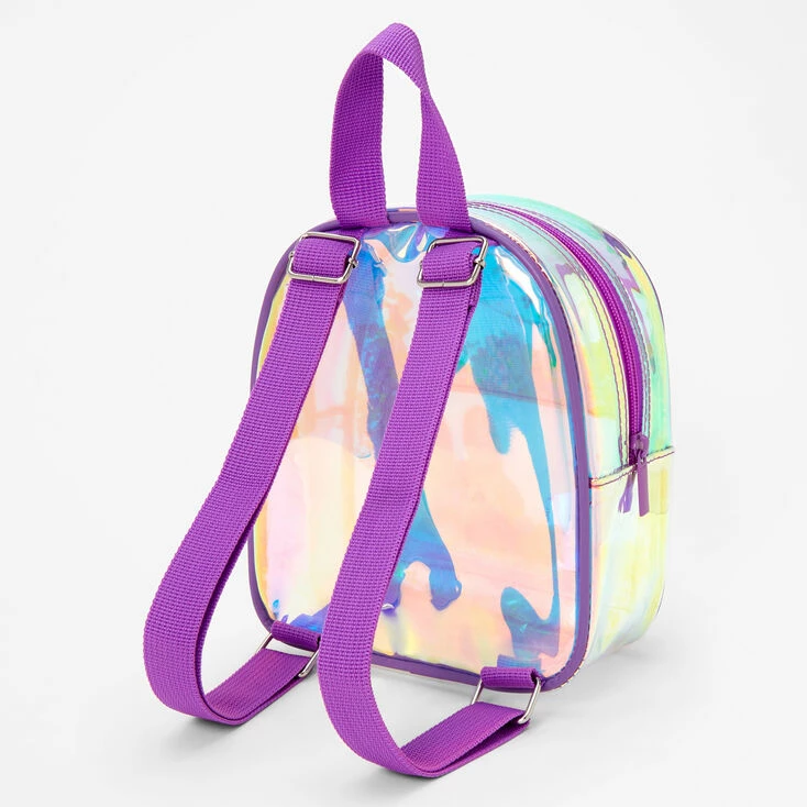 Brand new β¨ Claire's Club Purple Transparent Confetti Animal Pals Mini π Backpack β 2 Brand new β¨ Claire's Club Purple Transparent Confetti Animal Pals Mini π Backpack β - Image 2