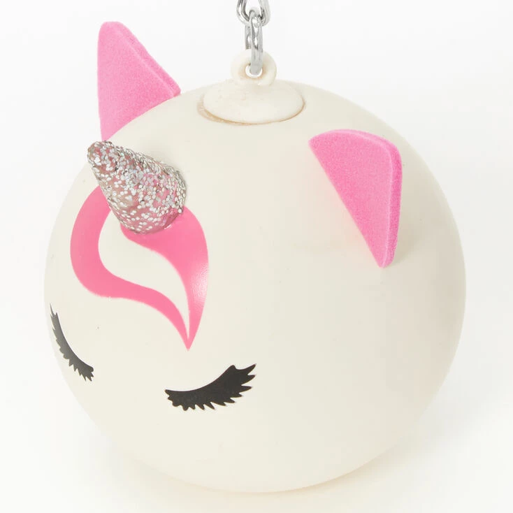Budget 🔔 Claire's Pink & White Unicorn Stress Ball Keychain ❤️ 2 Budget 🔔 Claire's Pink & White Unicorn Stress Ball Keychain ❤️ - Image 2