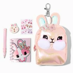 Wholesale ⌛ Claire's Pink Bunny 4'' 🎒 Backpack Stationery Set ✨