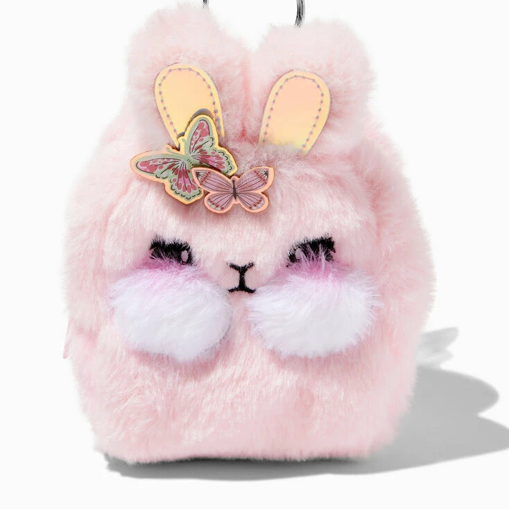 Brand new 😀 Claire's Pink Bunny Plush Mini 🎒 Backpack Keychain ❤️ 2 Brand new 😀 Claire's Pink Bunny Plush Mini 🎒 Backpack Keychain ❤️ - Image 2