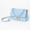Top 10 💯 Claire's Light Blue Quilted Chainlink PVC Crossbody Bag 🎉