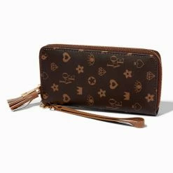 Best Pirce 🤩 Claire's Brown & Black Status Icons Wristlet 😀