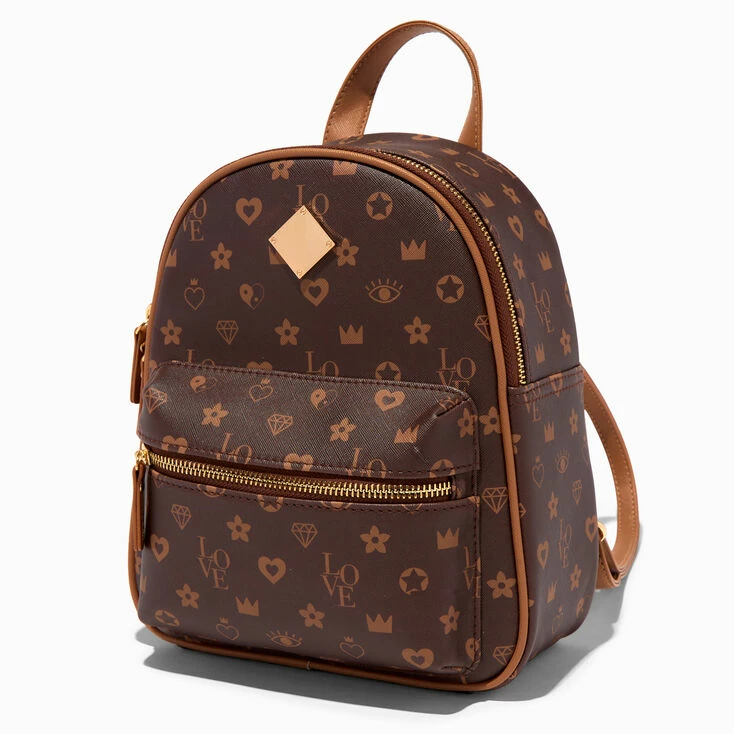 Best Pirce π Claire's Brown Status Icons Small π Backpack π 1 Best Pirce π Claire's Brown Status Icons Small π Backpack π