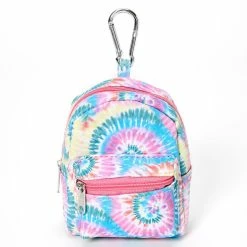 Outlet 🥰 Claire's Rainbow Tie Dye Mini 🎒 Backpack Keychain 🎉